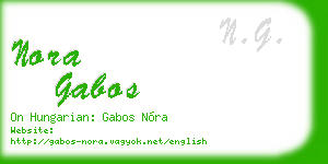 nora gabos business card